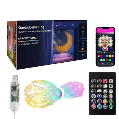 🎄 LED záclonová girlanda – voděodolná, do interiéru i exteriéru ✨