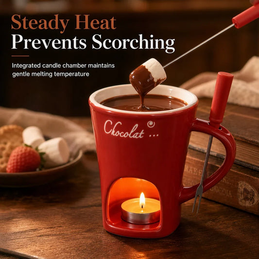 🍫 KERAMICKÝ HRNEK NA ČOKOLÁDU 🕯️✨ Ideální na romantickou večeři nebo večírek s přáteli! 🥂🍓