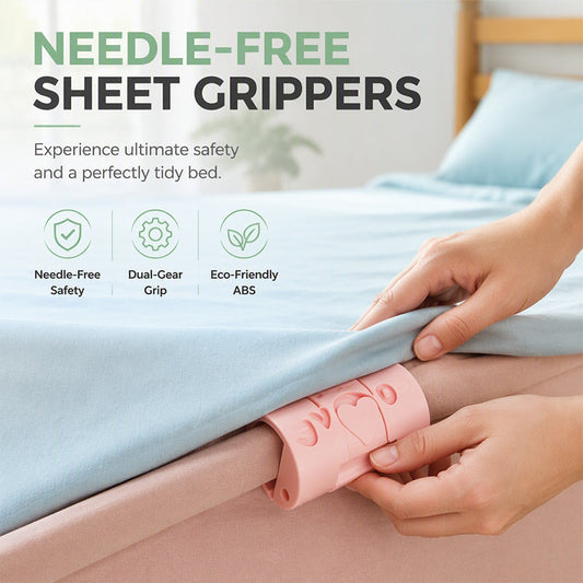 💞Více než 50 tisíc prodaných kusů! 🛏️📌 50 % SLEVA! Bezjehlové spony na prostěradla – sada 6 nebo 10 ks, odolný ABS, upevňují okraje bez ostrých špendlíků. Prostěradlo vždy na svém místě! 🛡️✅