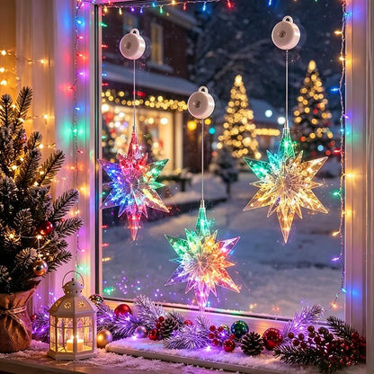 🥳VÝPRODEJ 2026 🎄✨Vánoční světýlka na okna k vlastní instalaci – bez vrtání, nezanechávají stopy, napájená bateriemi a opakovaně použitelná. Různé sváteční tvary, teplé nebo barevné světlo! 🪟💚