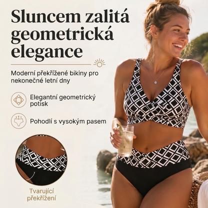 🔥🔥Užijte si pohodlnou kontrolu břicha díky vysokému pasu – bikiny s diamantovým vzorem. Možnost dobírky! 💪