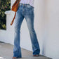 90s Vintage Button Waist Flare Leg Jeans