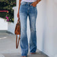 90s Vintage Button Waist Flare Leg Jeans